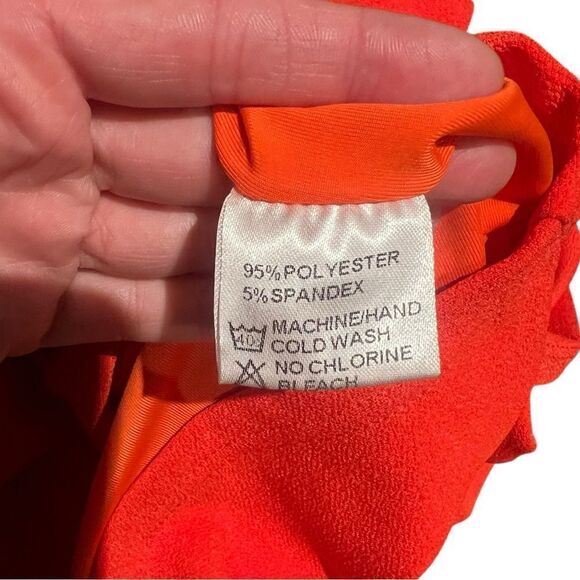 Fresh soul bright orange asymmetrical dress - Picture 5 of 10